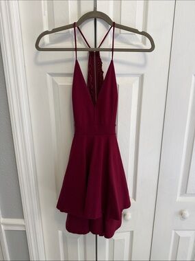 knee length dresses for ladies Julia Lace-Up Corset Slit A-Line Formal Dress